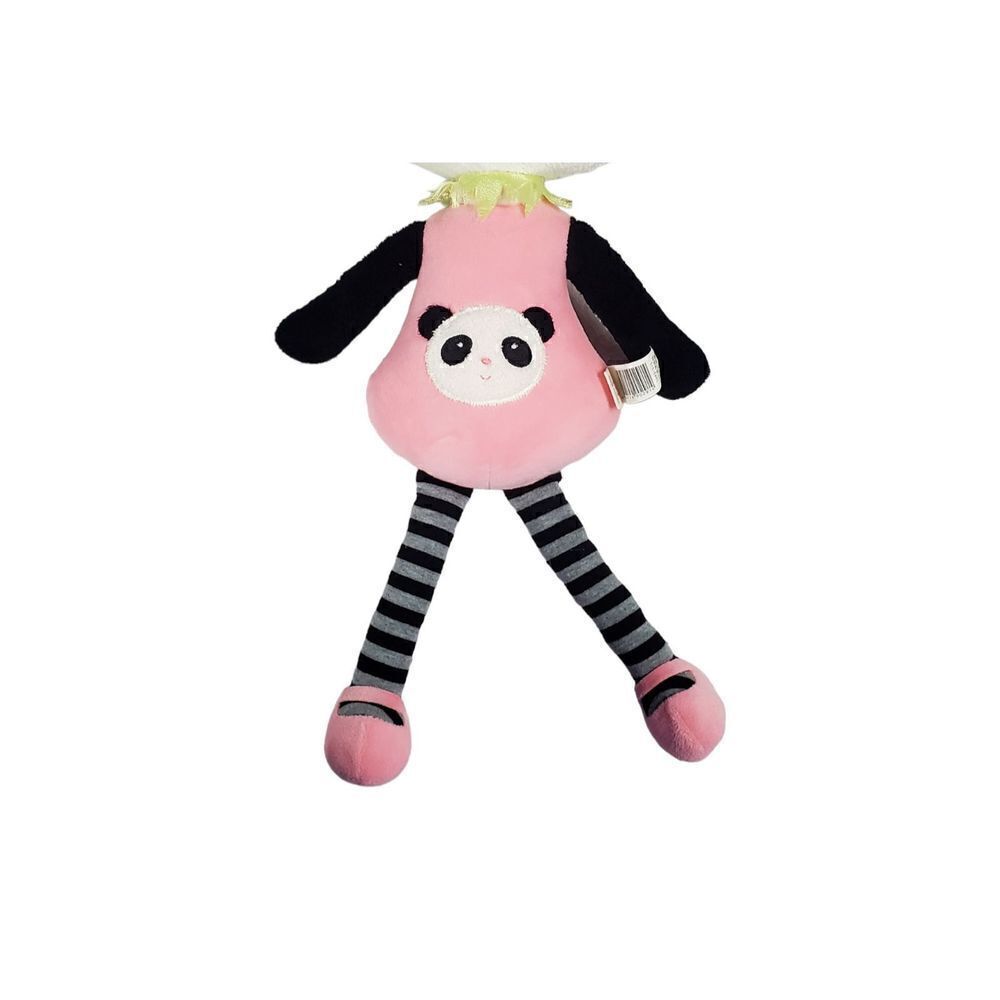Primo Passi Me Too Plush Jiabo Doll Panda Bear Black Pink Soft Toy Loveable - Picture 6 of 11